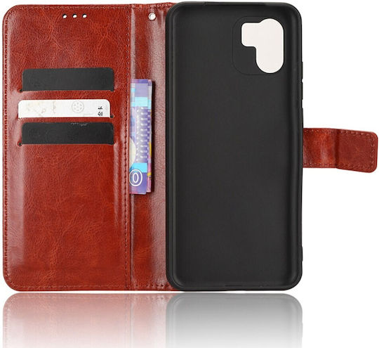 Crazy Horse Wallet Δερματίνης / Πλαστικό / Σιλικόνης Καφέ (Redmi A1 / A2)