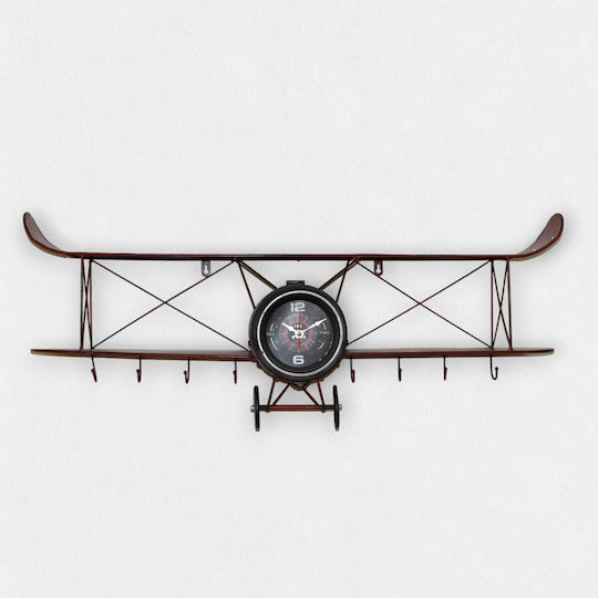 Artifact Αντικέ Ρολόι Τοίχου Μεταλλικό Κόκκινο Ø95cm
