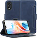 Oppo Book Piele artificială / Plastic / Silicon Albastru (Oppo A38 4G)