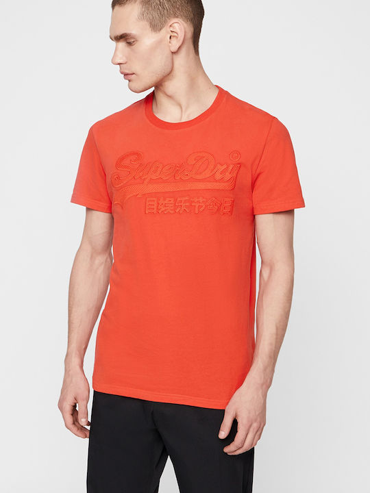 Superdry Ανδρικό T-shirt Κοντομάνικο Κόκκινο