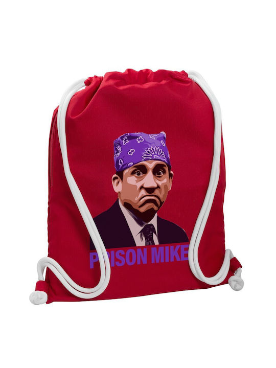 Koupakoupa Prison Mike The Office Τσάντα Πλάτης Γυμναστηρίου Κόκκινη