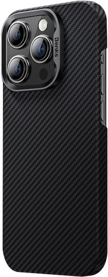 Benks ArmorAir Kevlar 600D Back Cover Aramid Fiber 0.6mm Negru (iPhone 15 Plus / 16 Plus)