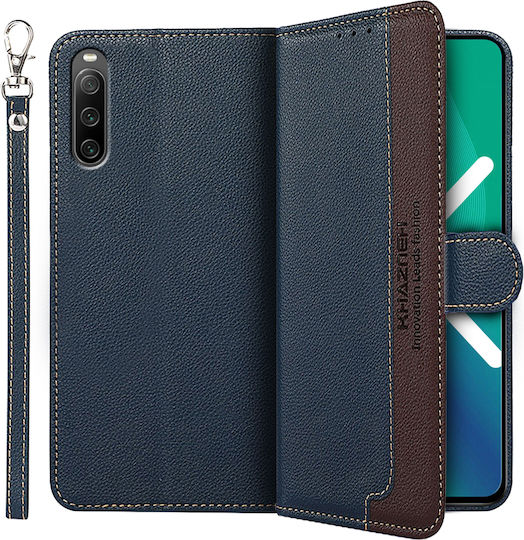 Khazneh Book Piele artificială Albastru (Xperia 10 IV)