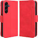 Samsung Buchen Sie Synthetisches Leder / Kunststoff / Silikon Rot (Samsung Galaxy A55 5G)