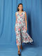 Sommer Midi Damenkleid mit Blumenmuster