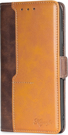 Umschlag Rückseite Leder / Synthetisches Leder / Silikon Braun (TCL 306 / 305 / 30 SE / 30E)