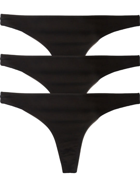 Βαμβακερά Дамско Прашка 3Pack Черни