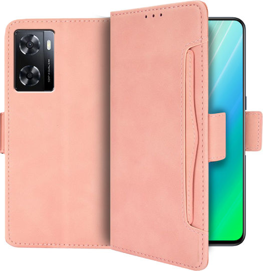 Book Δερματίνης / Πλαστικό / Σιλικόνης Ροζ (Oppo A57s)