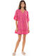 Pink Label Damen Mini Kaftan Strand Fuchs