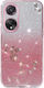 Oppo Glitter Flower Back Cover Σιλικόνης Ροζ (Oppo A78 4G)