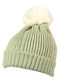 Pom Pom Beanie Unisex Beanie Gestrickt in Türkis Farbe