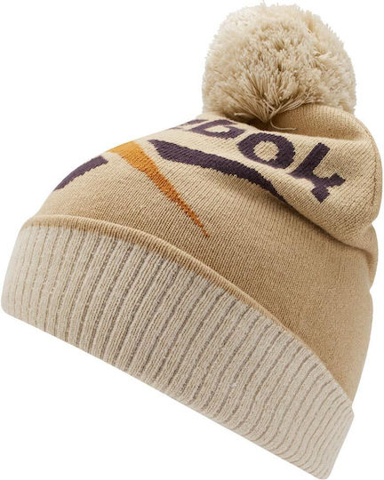 Beanie Masculin Căciulă Tricotat în culoarea Ecru