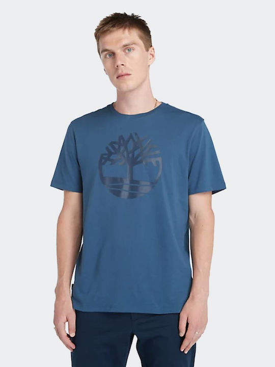 Timberland River Tree Ανδρικό T-shirt Κοντομάνικο Μπλε