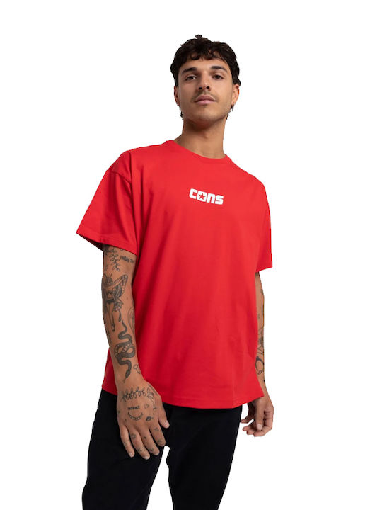 Converse Herren T-Shirt Kurzarm Rot