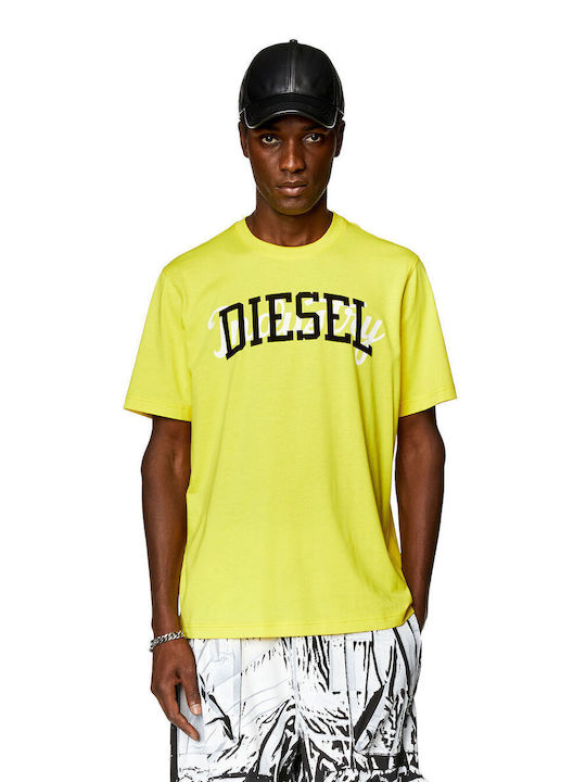 Diesel Men's Short Sleeve Blouse Yellow