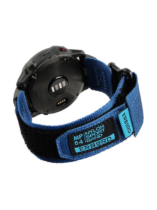 Erbord Armband Leder Blau (Fenix 5 / 5 Plus / 6 / 6 Pro / 7 / 7 Pro / 8 (47mm))