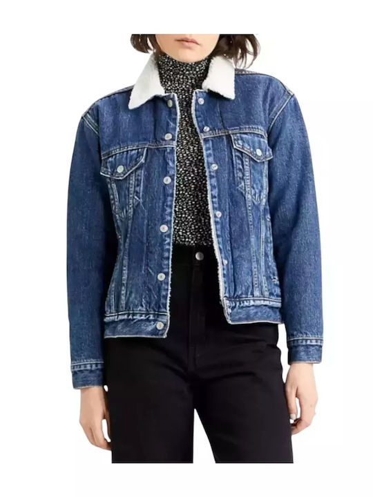Levi's Κοντό Γυναικείο Τζιν Μπουφάν με Επένδυση...