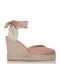 Women's Fabric Platform Espadrilles Pink