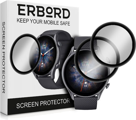 Erbord Full Face Tempered Glass για το Amazfit GTR 3 1τμχ