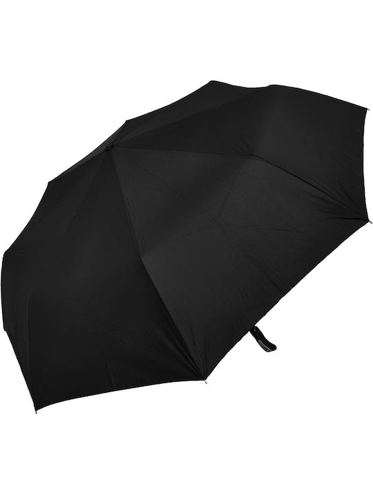 Rezistent la vânt Automat Umbrelă de ploaie Compact Neagră