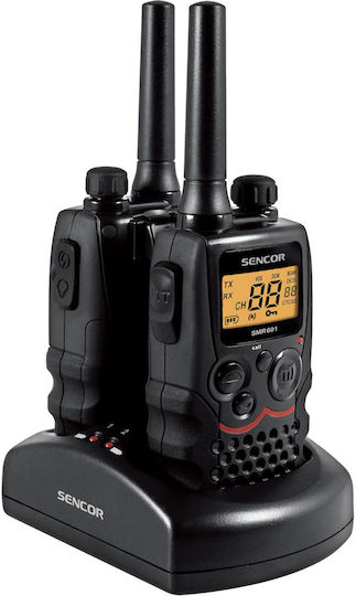 Sencor SMR 601 Ασύρματος Πομποδέκτης PMR 0.5W με Μονόχρωμη Οθόνη Σετ 2τμχ