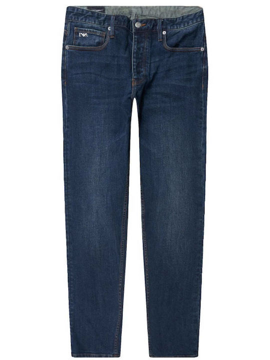 Emporio Armani Pantaloni de Bărbați din Jean Dark Blue