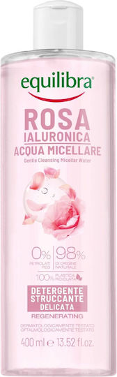 Equilibra Hyaluronic Rose Micellar Water Facial Cleansers with Antioxidant and Moisturizing Action 400ml