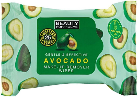 Beauty Formulas Avocado Șervețele Îndepărtare Machiaj Față 25buc