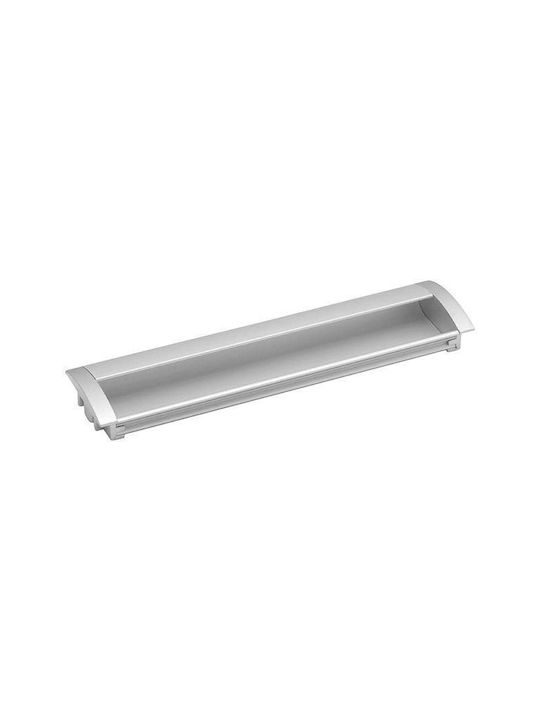 Malle Handle Furniture Flush Handle made of Metallic Nickel Matte with Center Distance 128mm 10250320 1pcs
