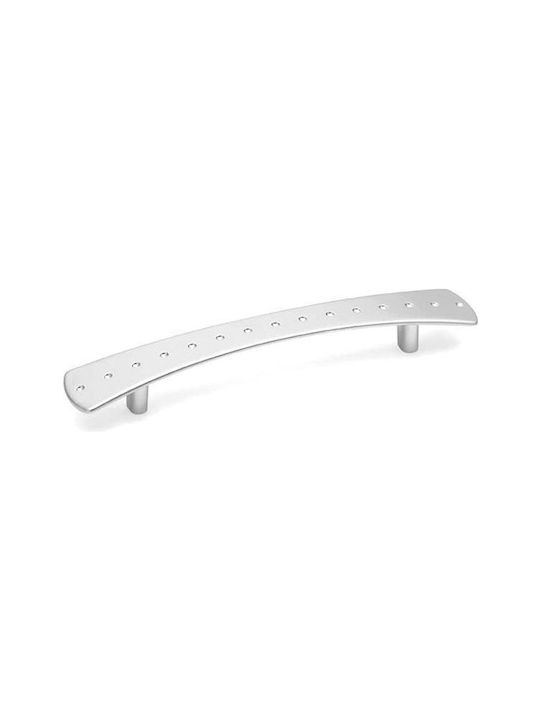 Malle Handle Furniture made of Metallic Nickel Matte with Center Distance 128mm 10250246 1pcs