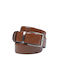 Prince Oliver Men's Leather Double Sided Belt Brown