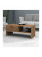 Megapap Rechteckiger Zentraler Kaffeetisch Galaxy Holz Nussbaum M100xL50xH42cm