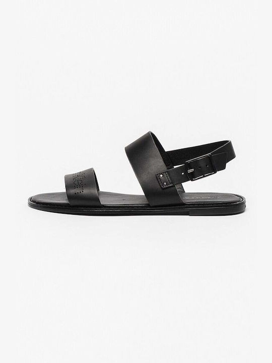 Calvin Klein Din piele Sandale dama în Culoarea Negru