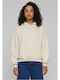 Long Women's Sweatshirt Hooded Whitesand