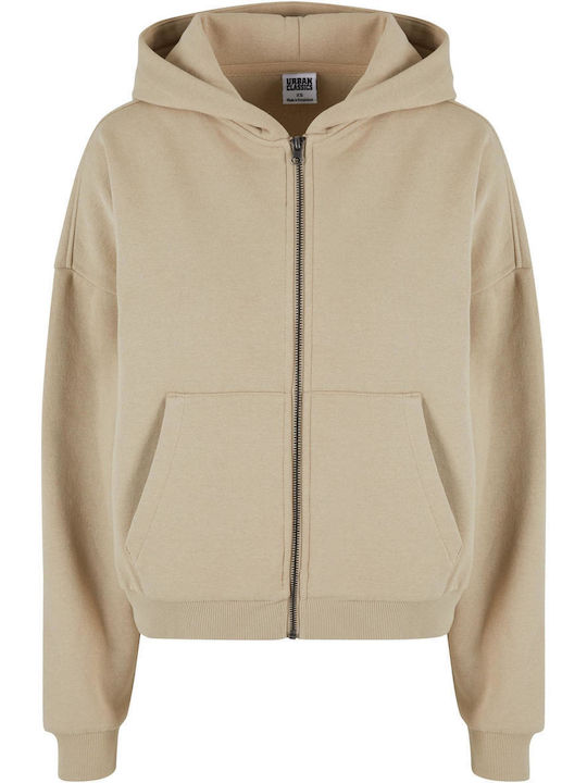 Urban Classics Women's Hooded Cardigan Beige