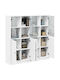Bookcase White 136x37x142cm