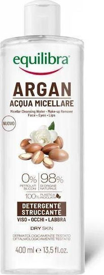 Equilibra Argan Micellar Water Αφαίρεσης Μακιγιάζ Προσώπου & Ματιών 400ml