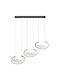 Viokef Pendant Light Black LED with Warm White Light Rail 117x20cm