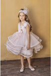 Baby Bloom Pink Tulle Baptism Dress