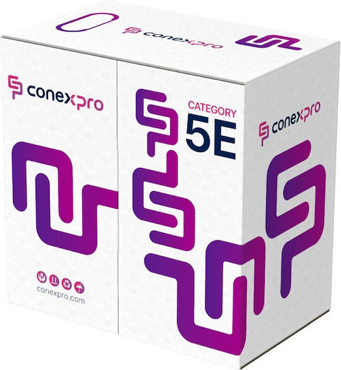 Conexpro U/UTP Cat.5e (Gigabit) Καλώδιο Δικτύου Ethernet χωρίς ακροδέκτες 305m Λευκό