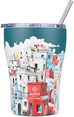Estia Coffee Mug Save The Aegean Ποτήρι Θερμός Ανοξείδωτο BPA Free URBAN MYTHOS 350ml με Καλαμάκι