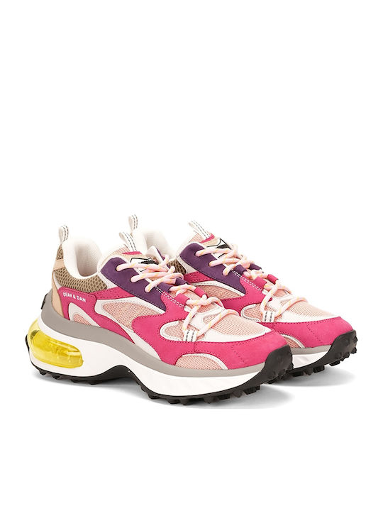 Bubble Damen Sneakers Fuchsia Beige Purple