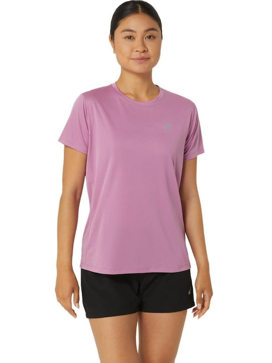ASICS Women's Athletic Blouse Short Sleeve Pink