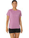 ASICS Damen Sportliches Bluse Kurzärmelig Rosa