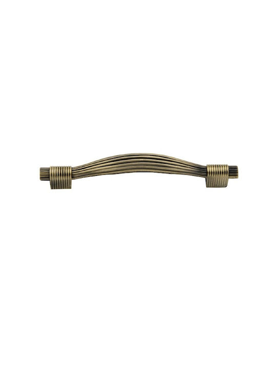 Import Hellas Handgriff Möbelgriff aus Metallisch Oxide mit Zentrenabstand 96mm 6395 1Stück
