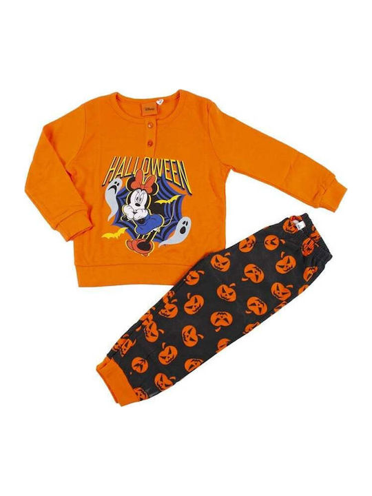 Minnie Mouse Kinder Schlafanzug Winterlich Orange