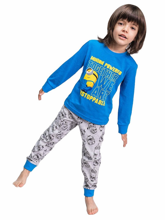 Minions Pijama pentru copii De bumbac Blue/Grey