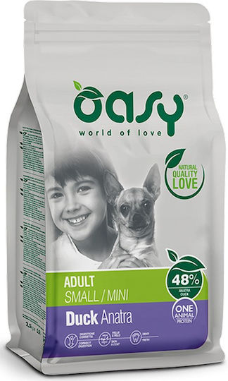 Oasy 2.5kg Dry Food for Adult Small Breed Dogs with Duck