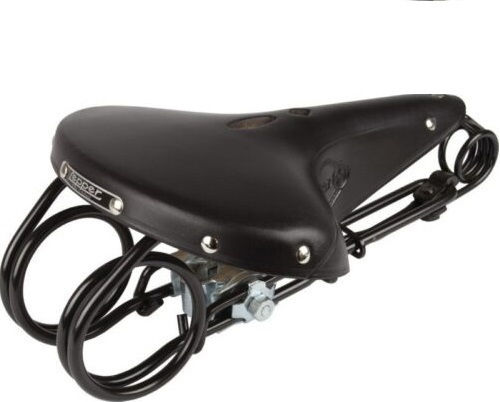 Lepper Schwarz Fahrradsattel Retro