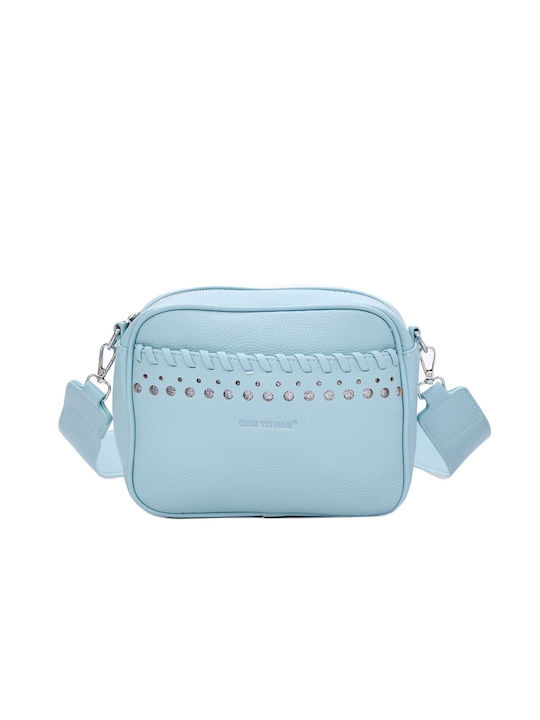 Bag to Bag Din piele Geantă de damă Crossbody Albastru deschis